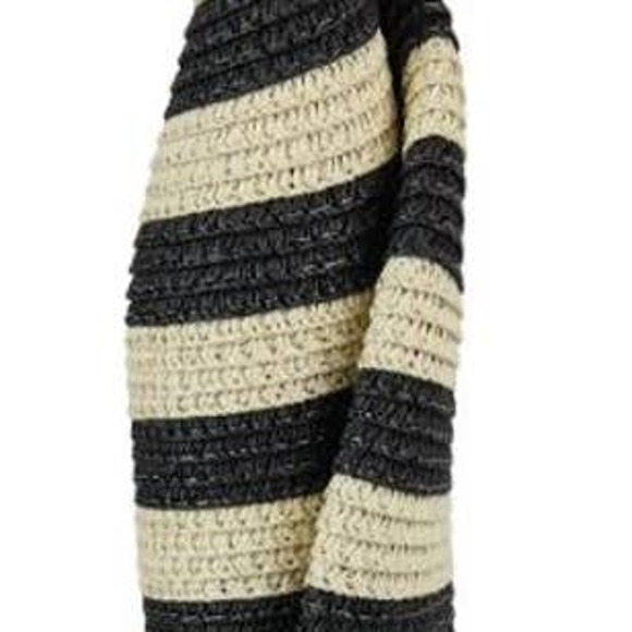 Black Cream Stripe Foldable Packable Travel Sun Hat - Picture 2 of 5